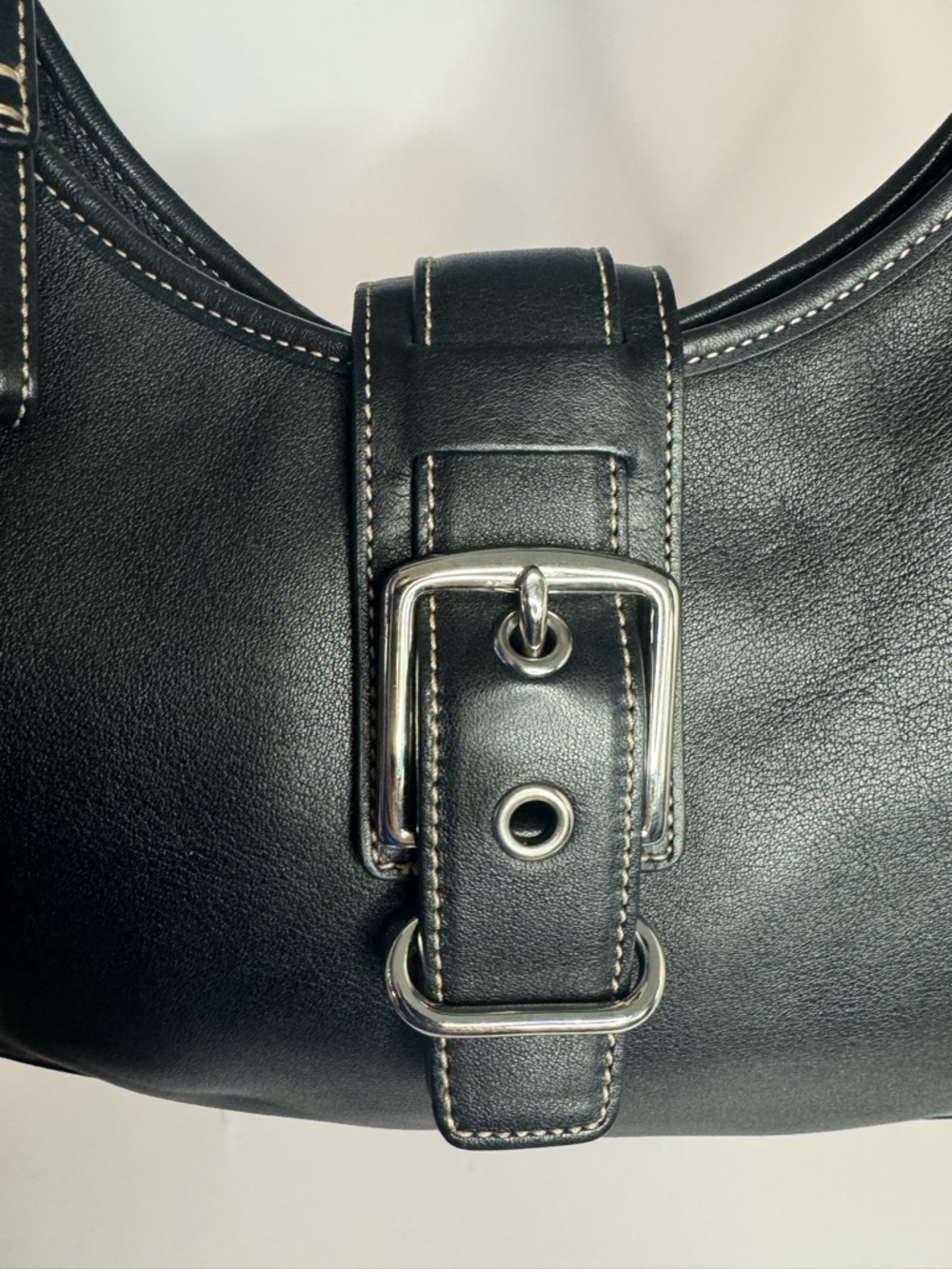 #250 Coach Vintage Y2K Soho Buckle Hampton Hobo Leather Shoulder Bag Style #7548 - Picture 3 of 14